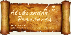 Aleksandar Prosenica vizit kartica